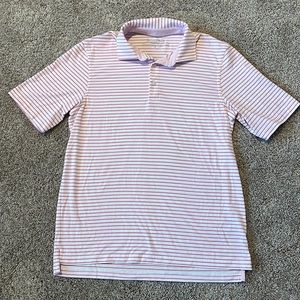 Like New Pink and White Striped Vineyard Vines golf shirt